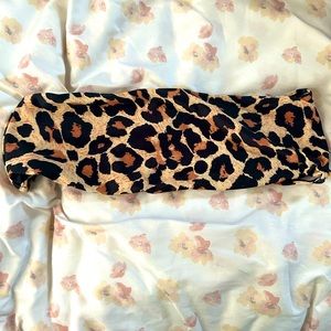 Leopard Bandeau Swim Top